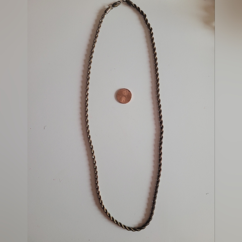 Elegant Gold-Toned Rope Chain Necklace